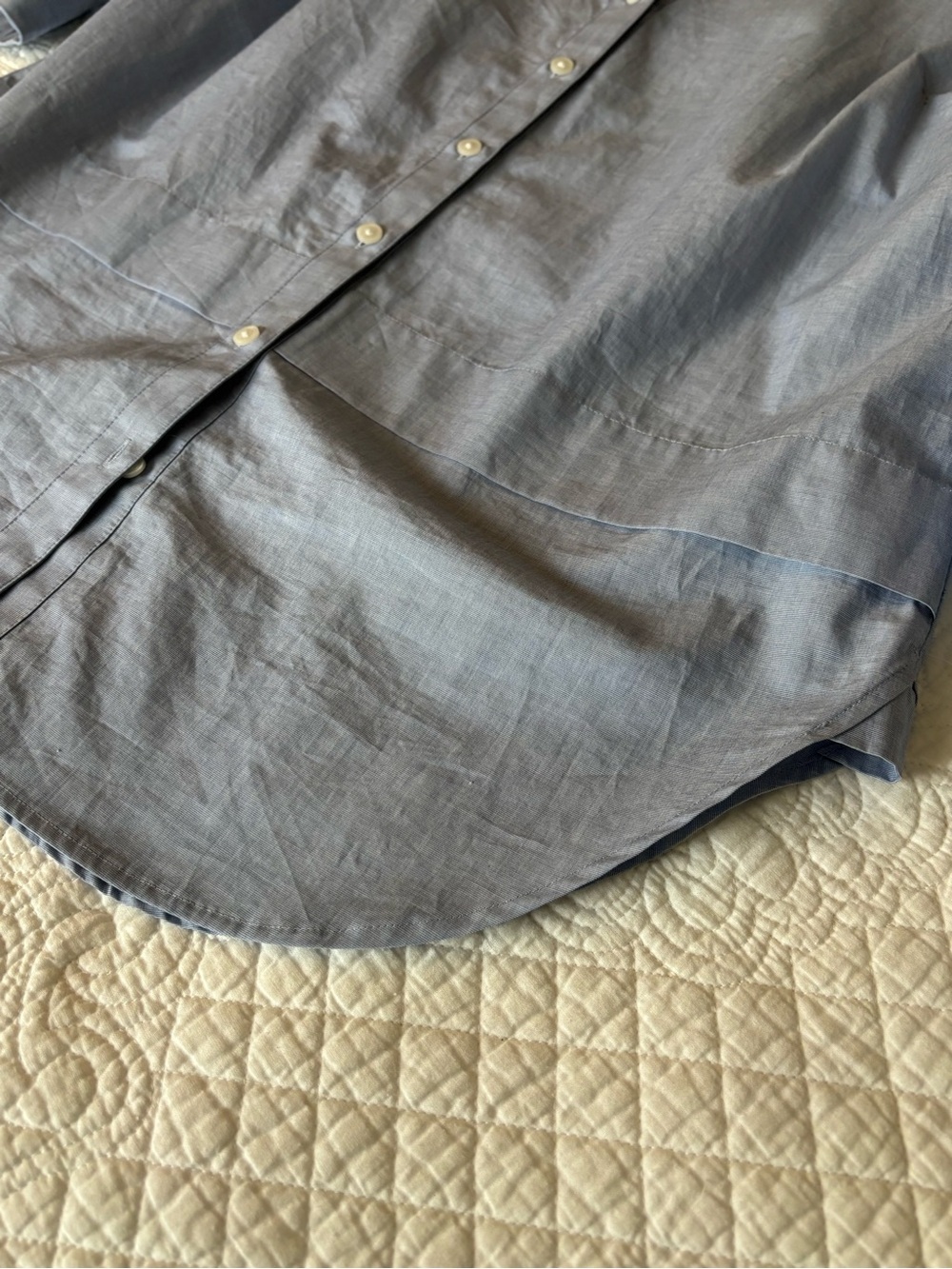 Talbots Pale Blue Collared Button-Up Shirt - Picture 5 of 7